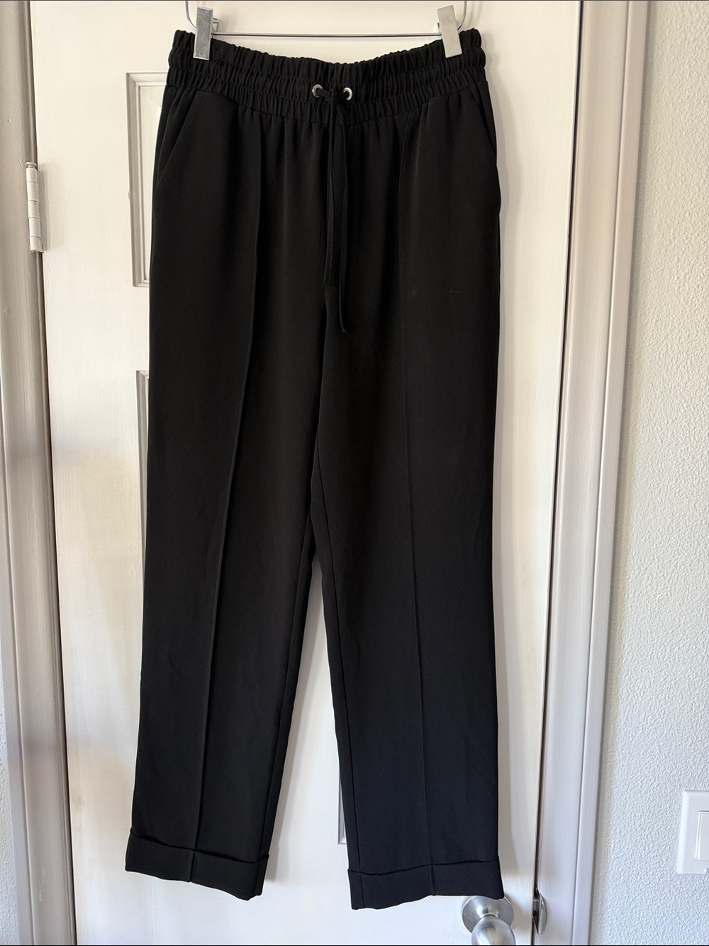 cinq a sept Black Drawstring Cuffed Pants
